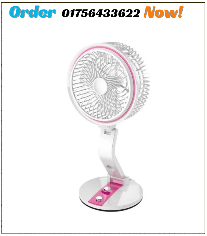 LR-2018 Rechargeable Folding Fan with LED Light